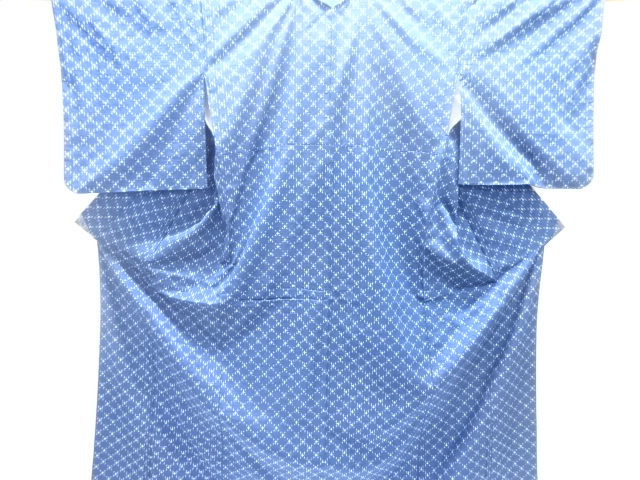 JAPANESE KIMONO / TSUMUGI / WOVEN GRID 